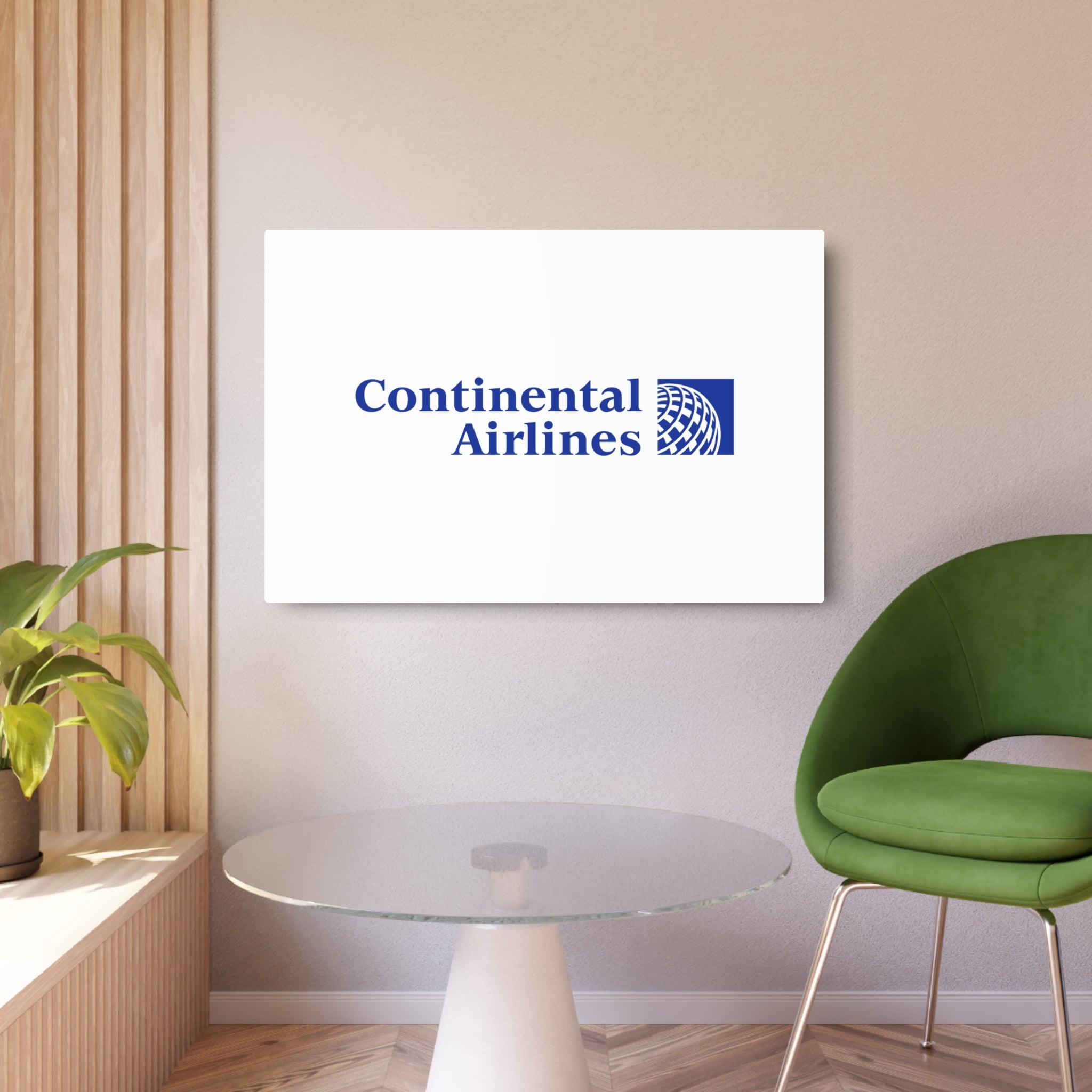 Continental Airlines Metal Sign
