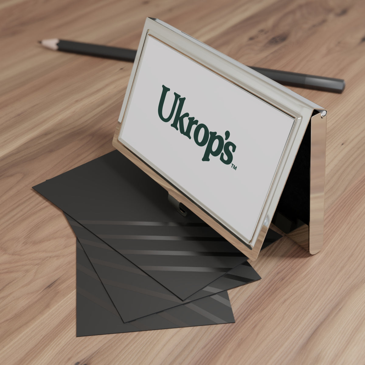 Ukrop's Super Markets Metal Business Card Holder