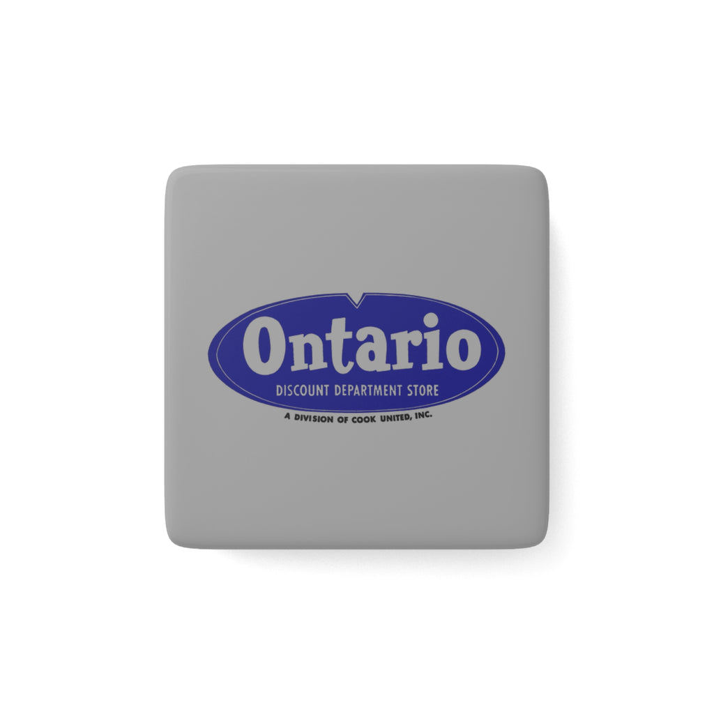 Ontario Discount Department Store Square Porcelain Fridge Magnet