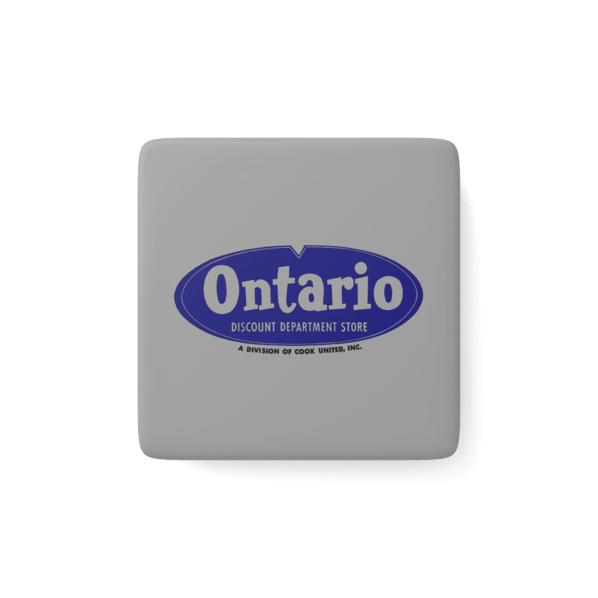Ontario Discount Department Store Square Porcelain Fridge Magnet