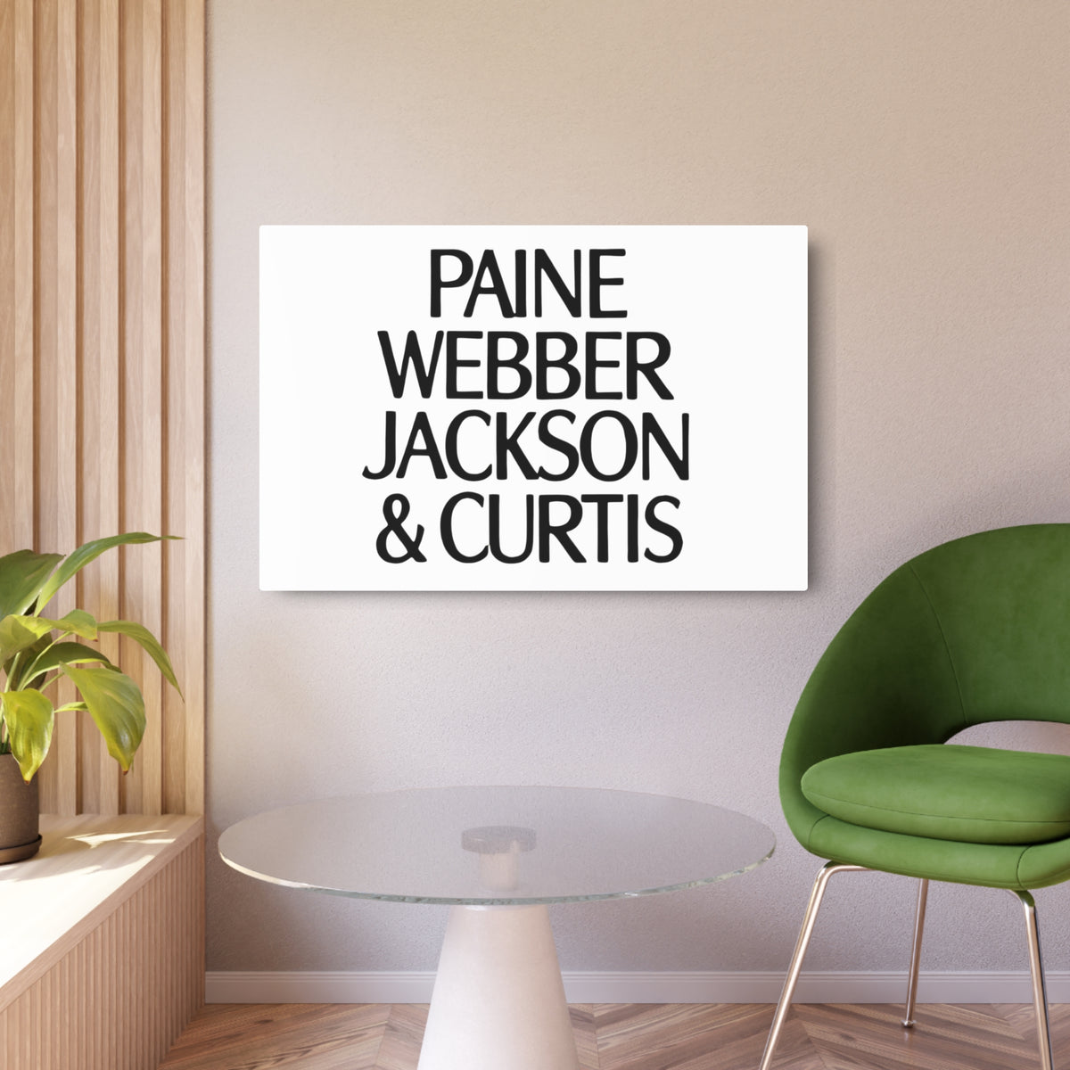 Paine Webber Jackson & Curtis Metal Sign