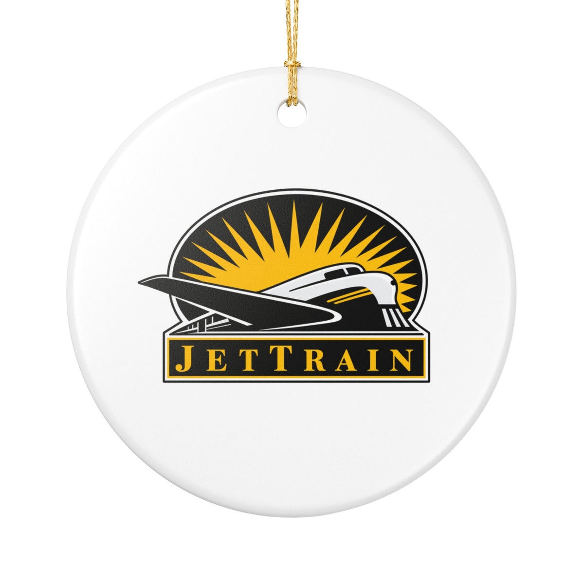Bombardier JetTrain Ceramic Ornament