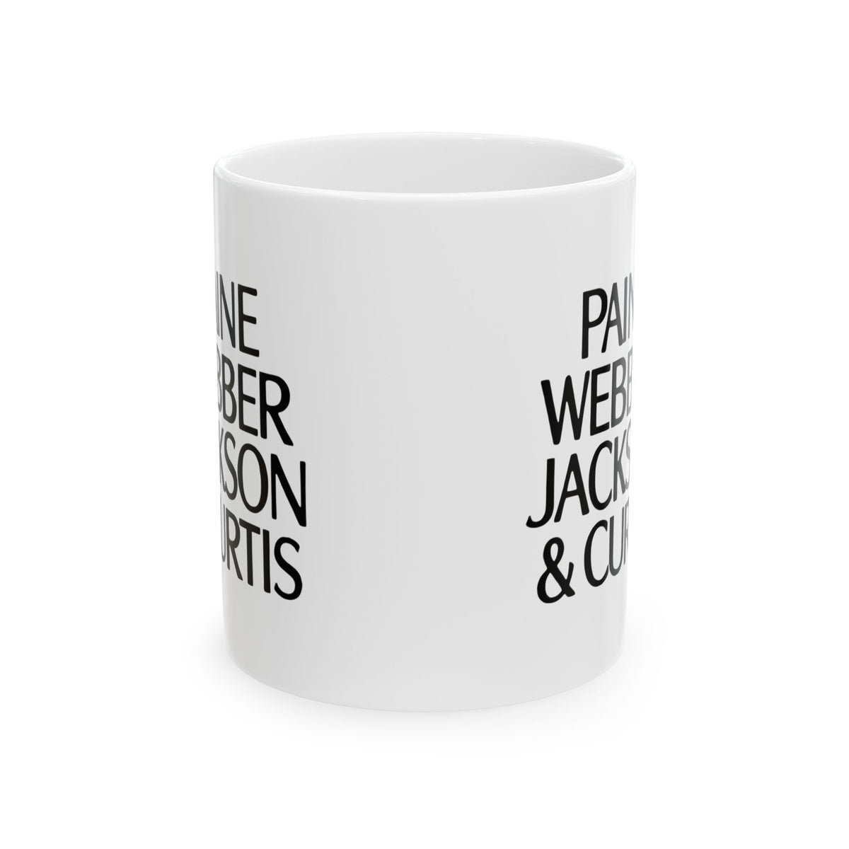 Paine Webber Jackson & Curtis Ceramic Coffee Mug