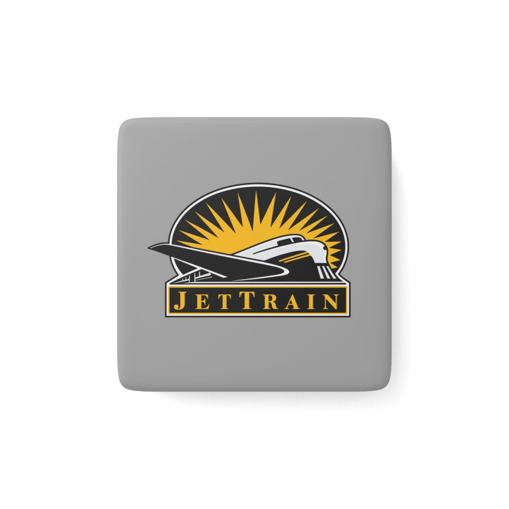 Bombardier JetTrain Square Porcelain Fridge Magnet
