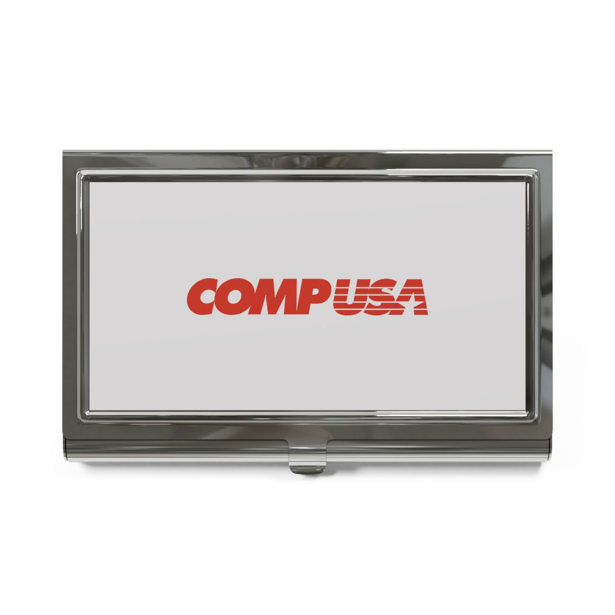 CompUSA Metal Business Card Holder