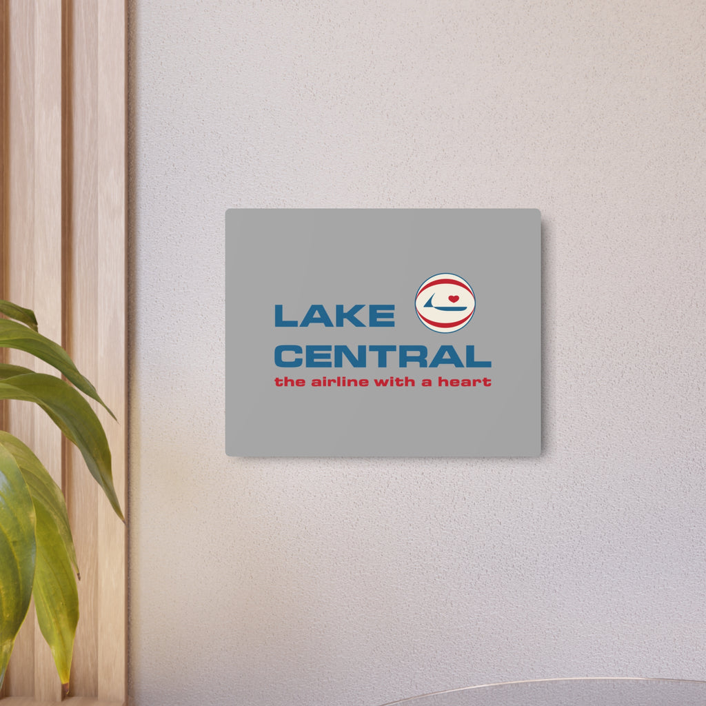 Lake Central Airlines Metal Sign