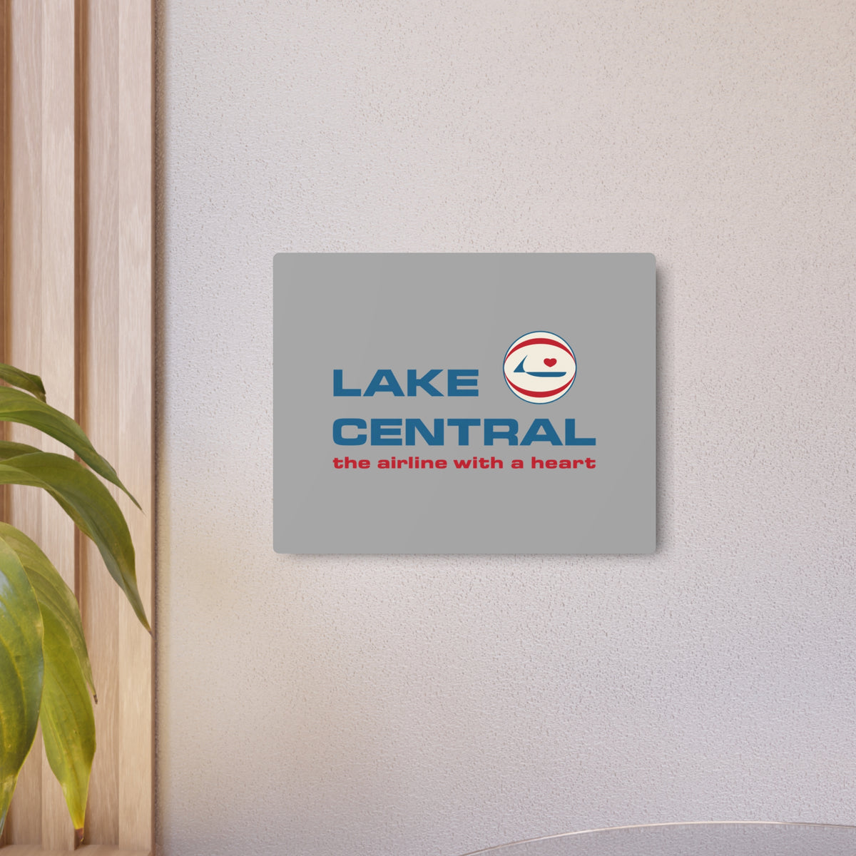 Lake Central Airlines Metal Sign