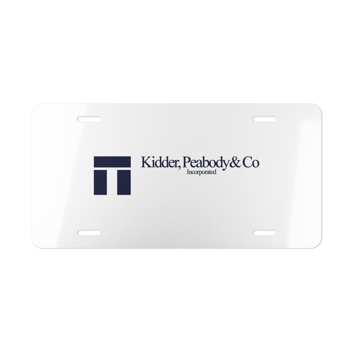 Kidder, Peabody & Co. Vanity License Plate