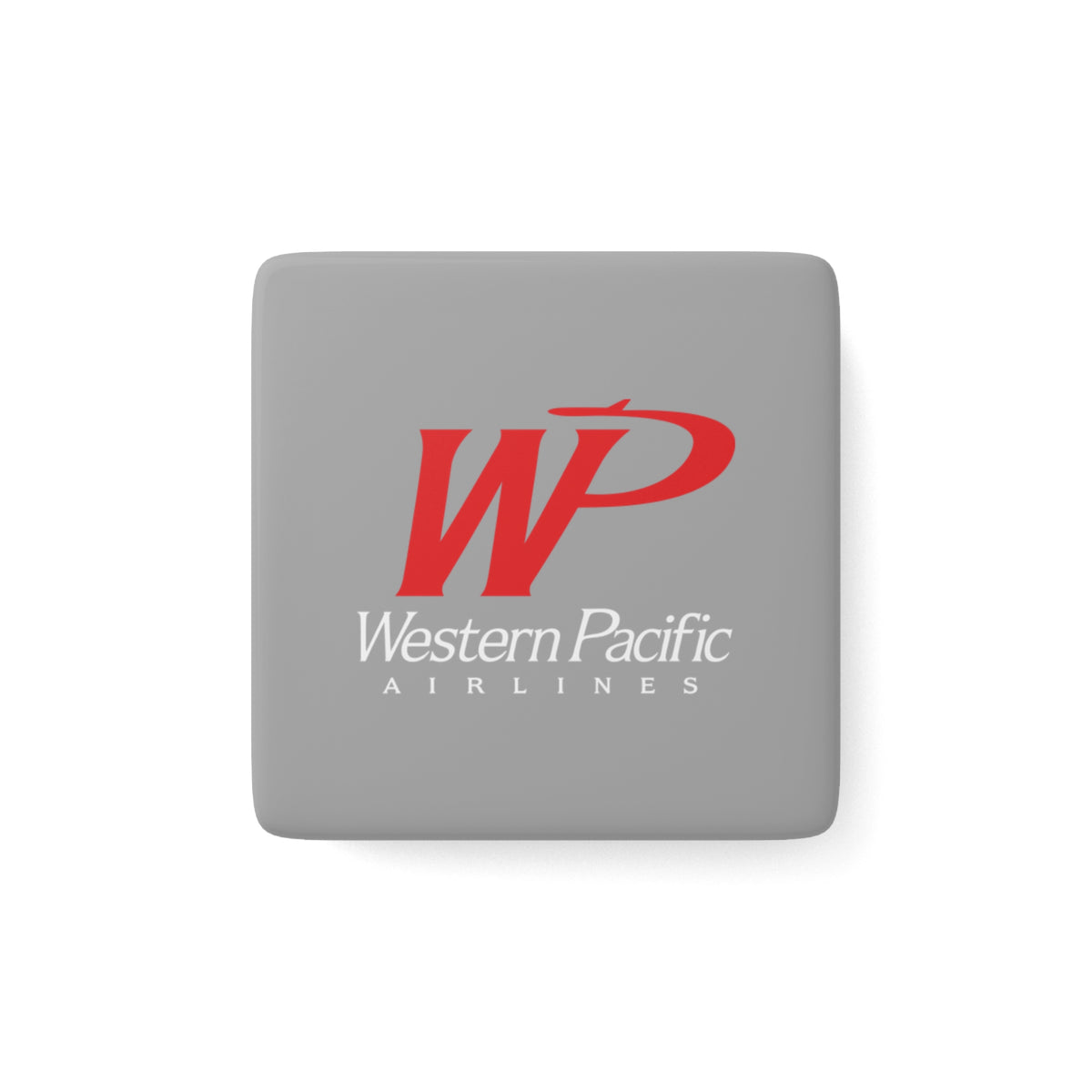 Western Pacific Airlines Square Porcelain Fridge Magnet