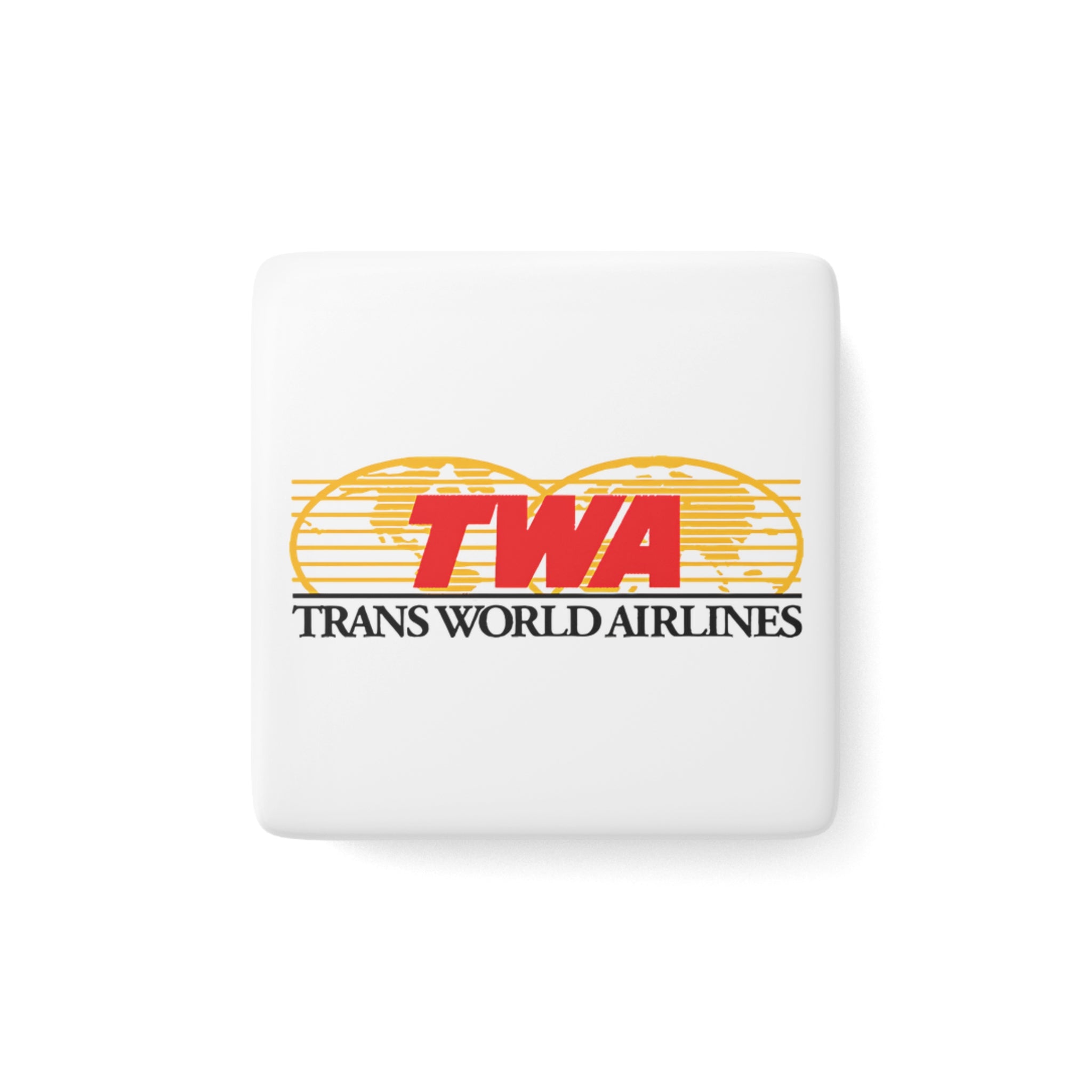Trans World Airlines (TWA) Square Porcelain Fridge Magnet