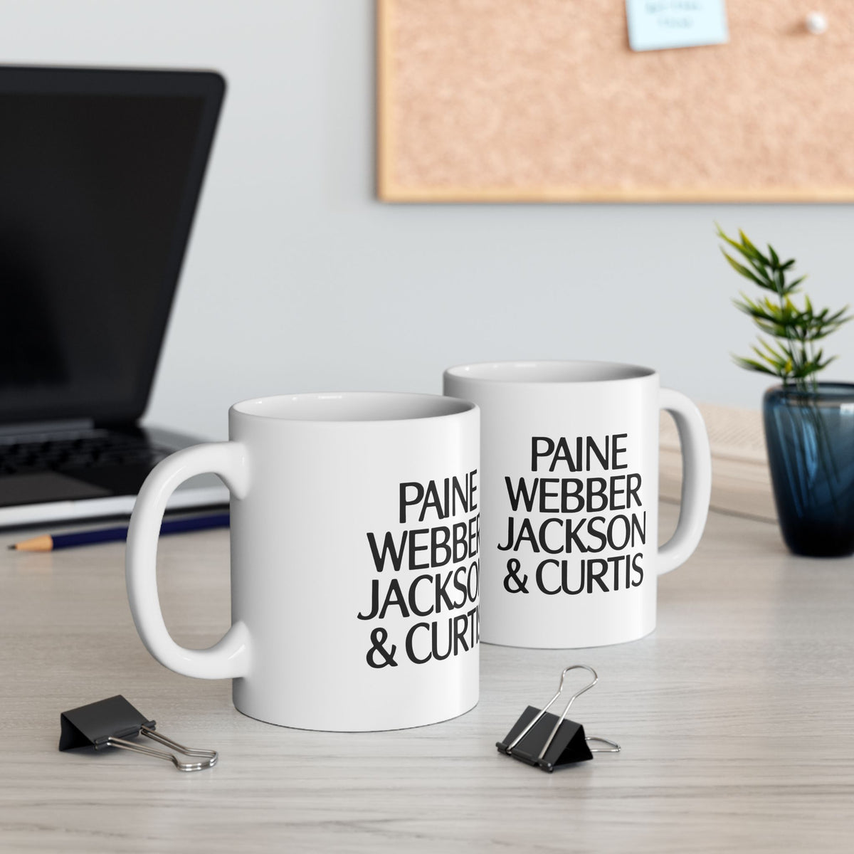 Paine Webber Jackson & Curtis Ceramic Coffee Mug