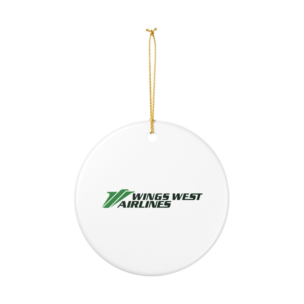 Wings West Airlines Ceramic Ornament