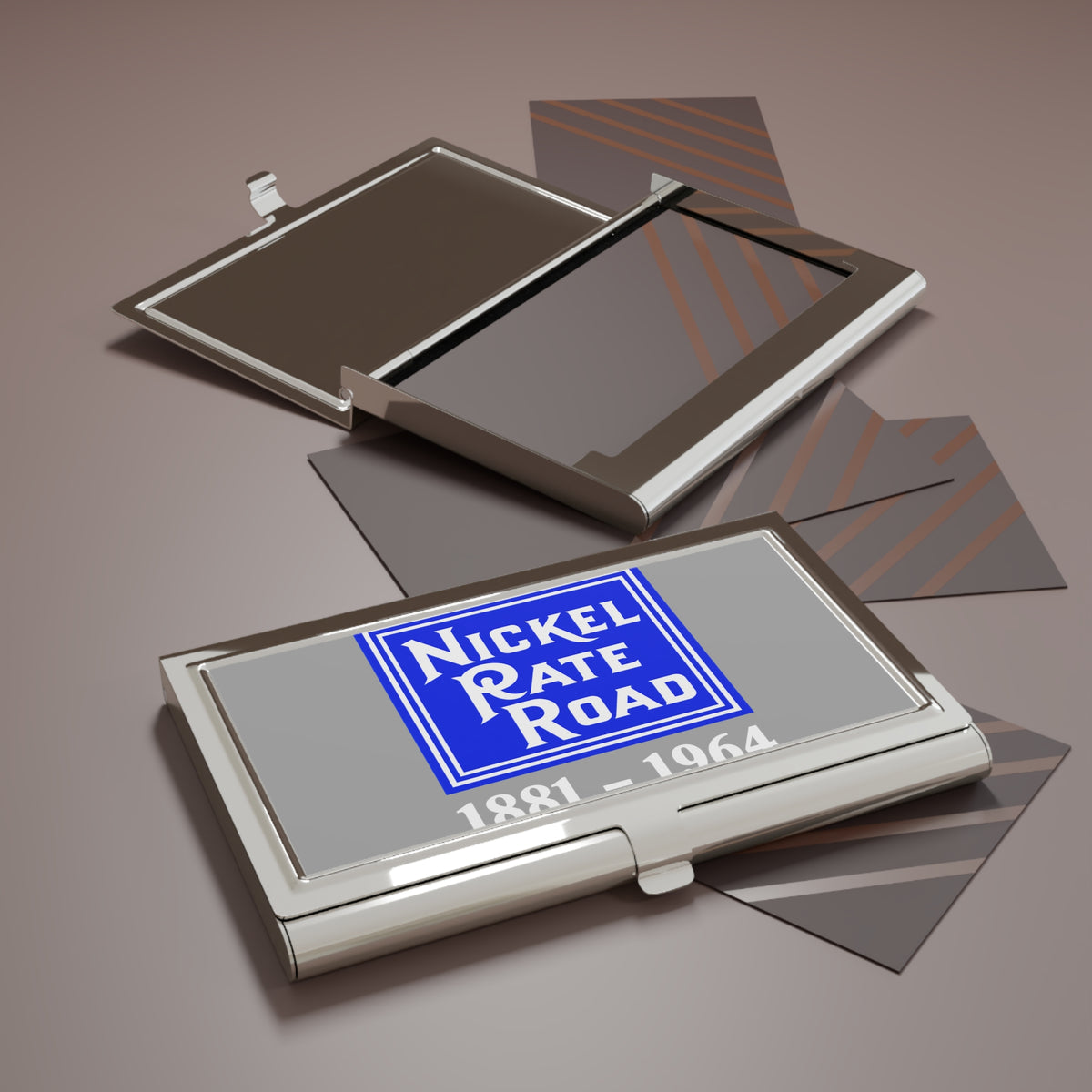 New York, Chicago and St. Louis Railroad Metal Business Card Holder