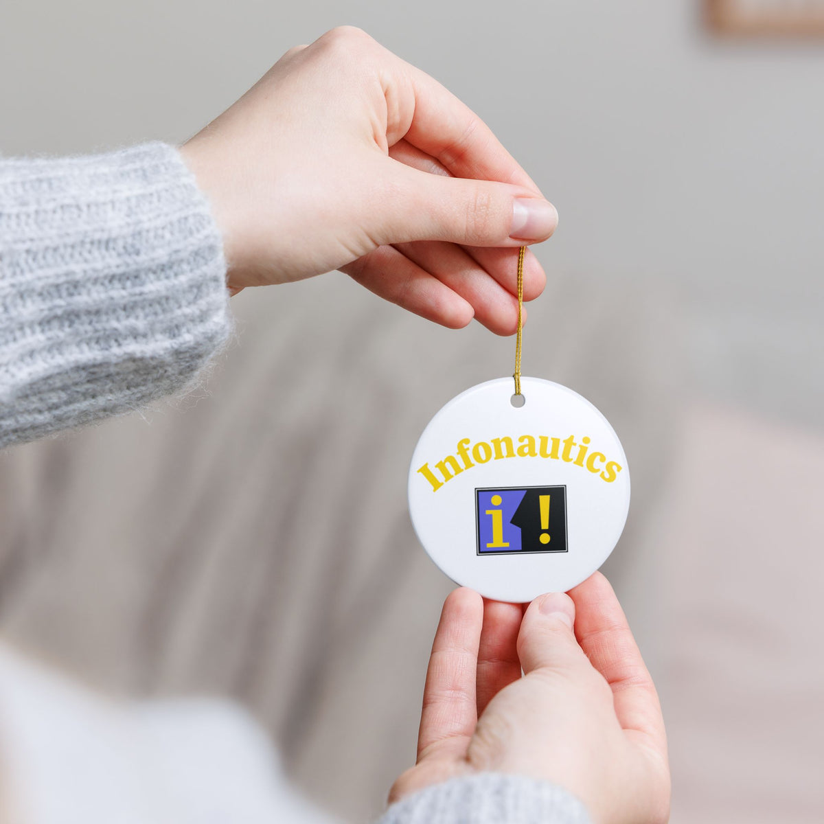 Infonautics Ceramic Ornament