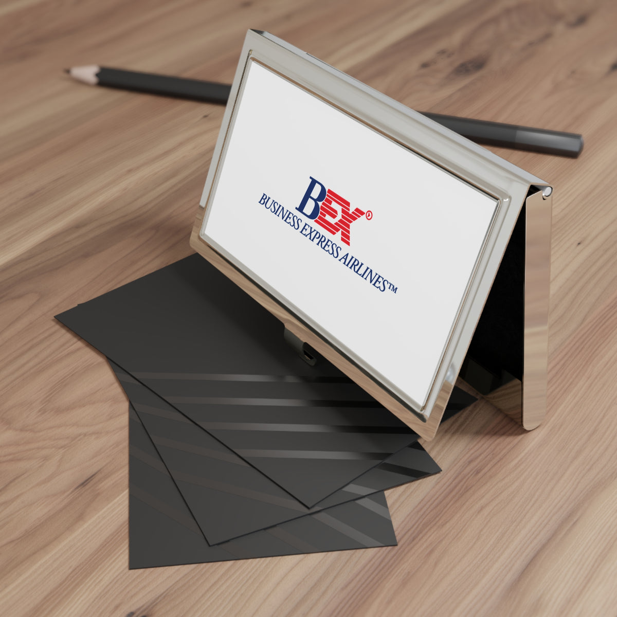 Business Express Airlines Metal Business Card Holder