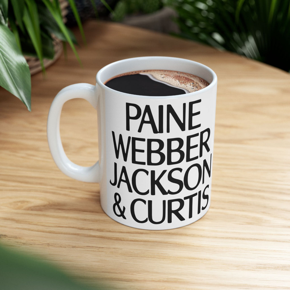 Paine Webber Jackson & Curtis Ceramic Coffee Mug