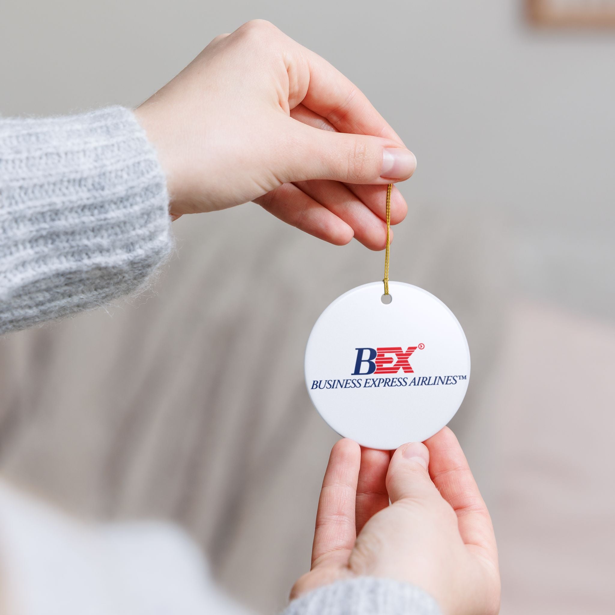 Business Express Airlines Ceramic Ornament