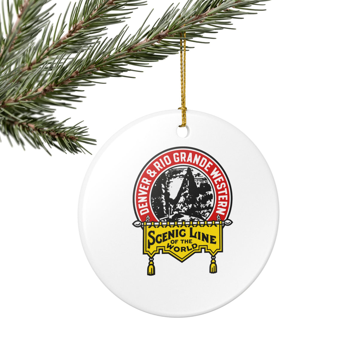 Denver and Rio Grande Western Railroad Ceramic Ornament