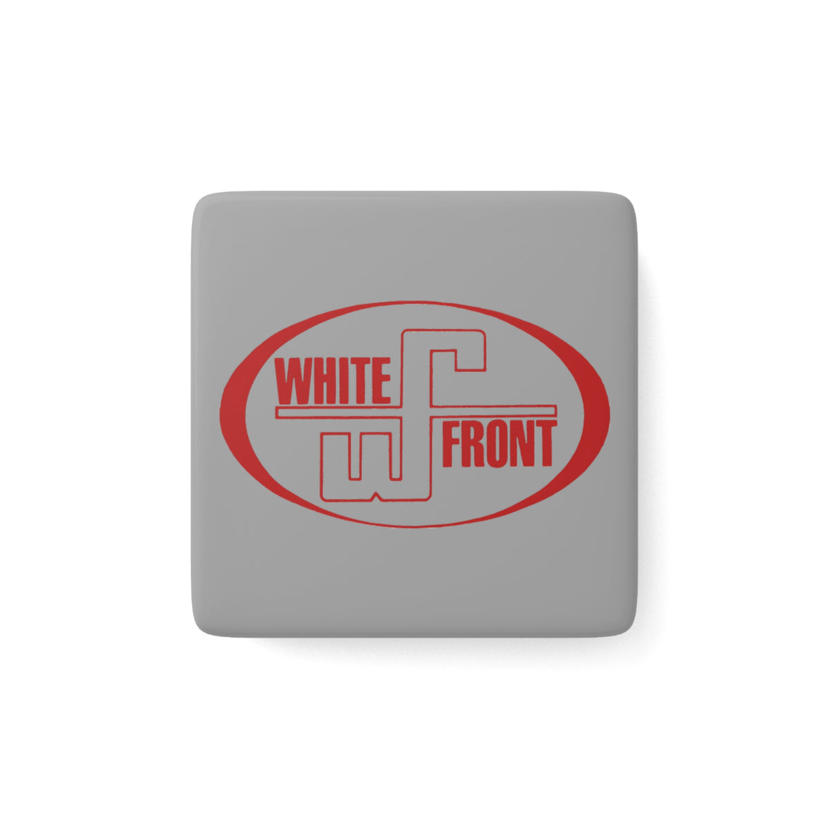 White Front Square Porcelain Fridge Magnet