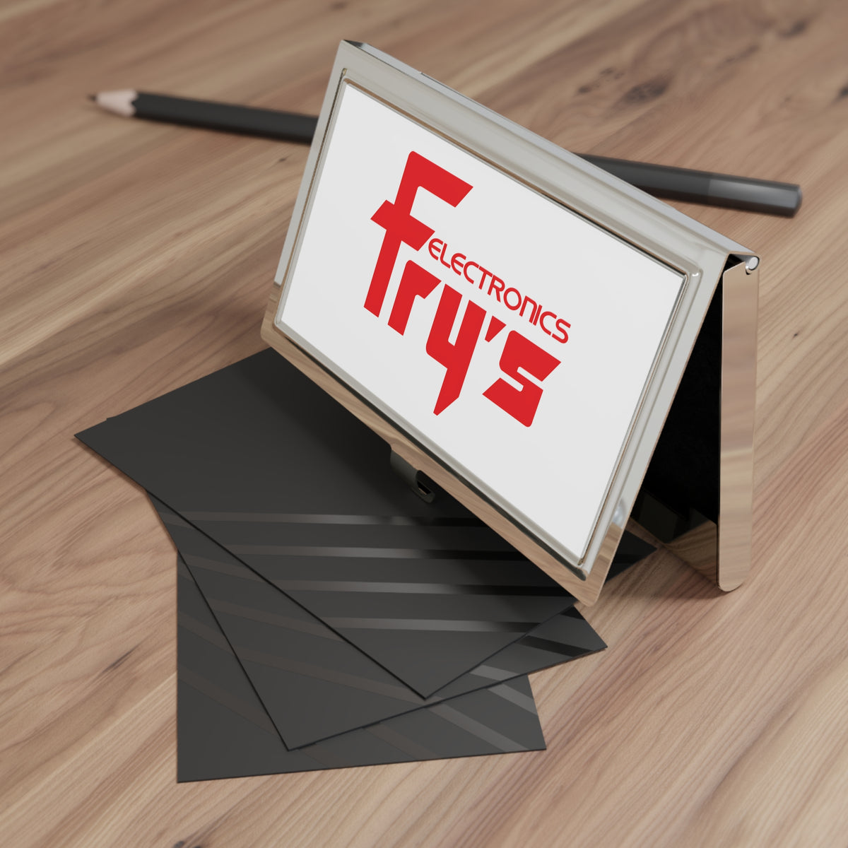 Fry's Electronics, Inc. Metal Business Card Holder
