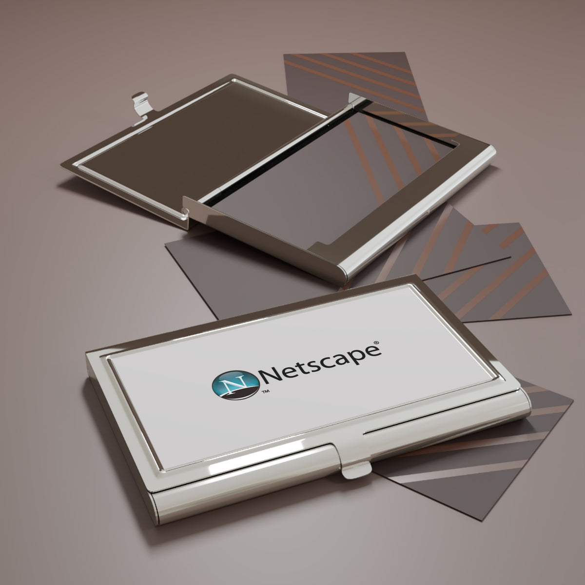 Netscape Metal Business Card Holder