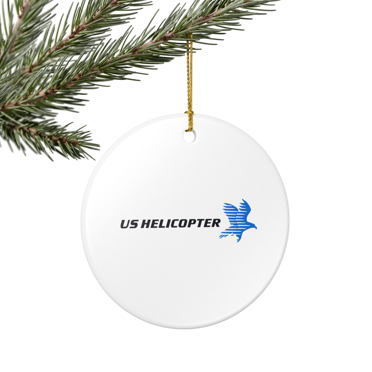 US Helicopter Ceramic Ornament
