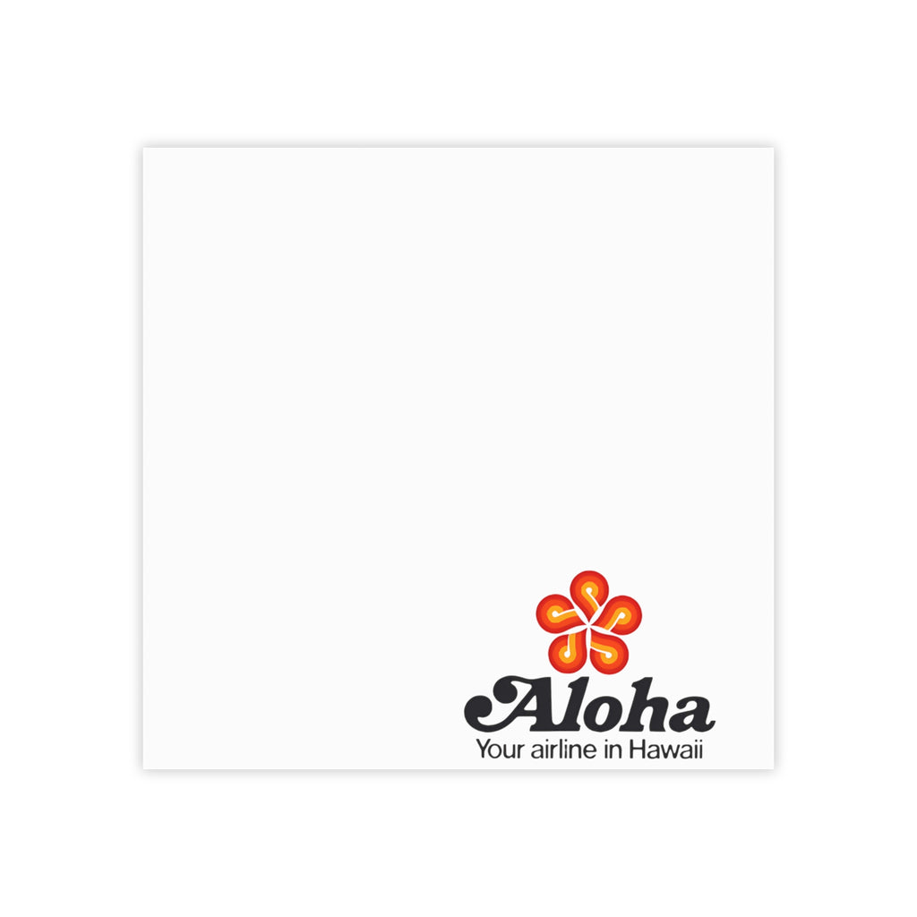 Aloha Airlines Sticky Post-it Note Pad