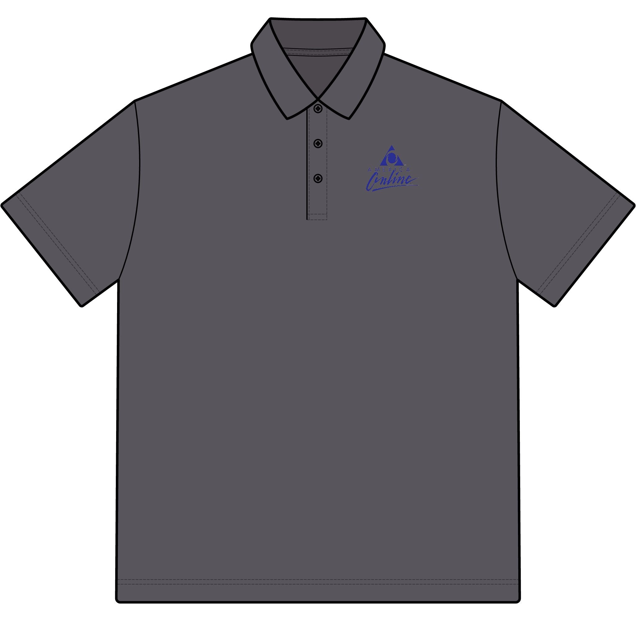 America Online (AOL) Cotton Polo Shirt
