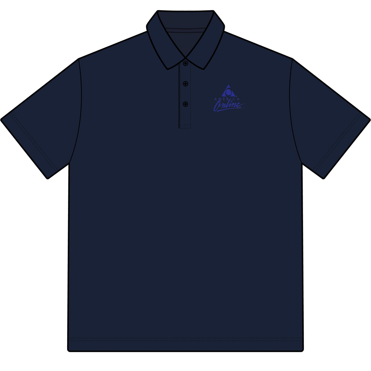 America Online (AOL) Cotton Polo Shirt
