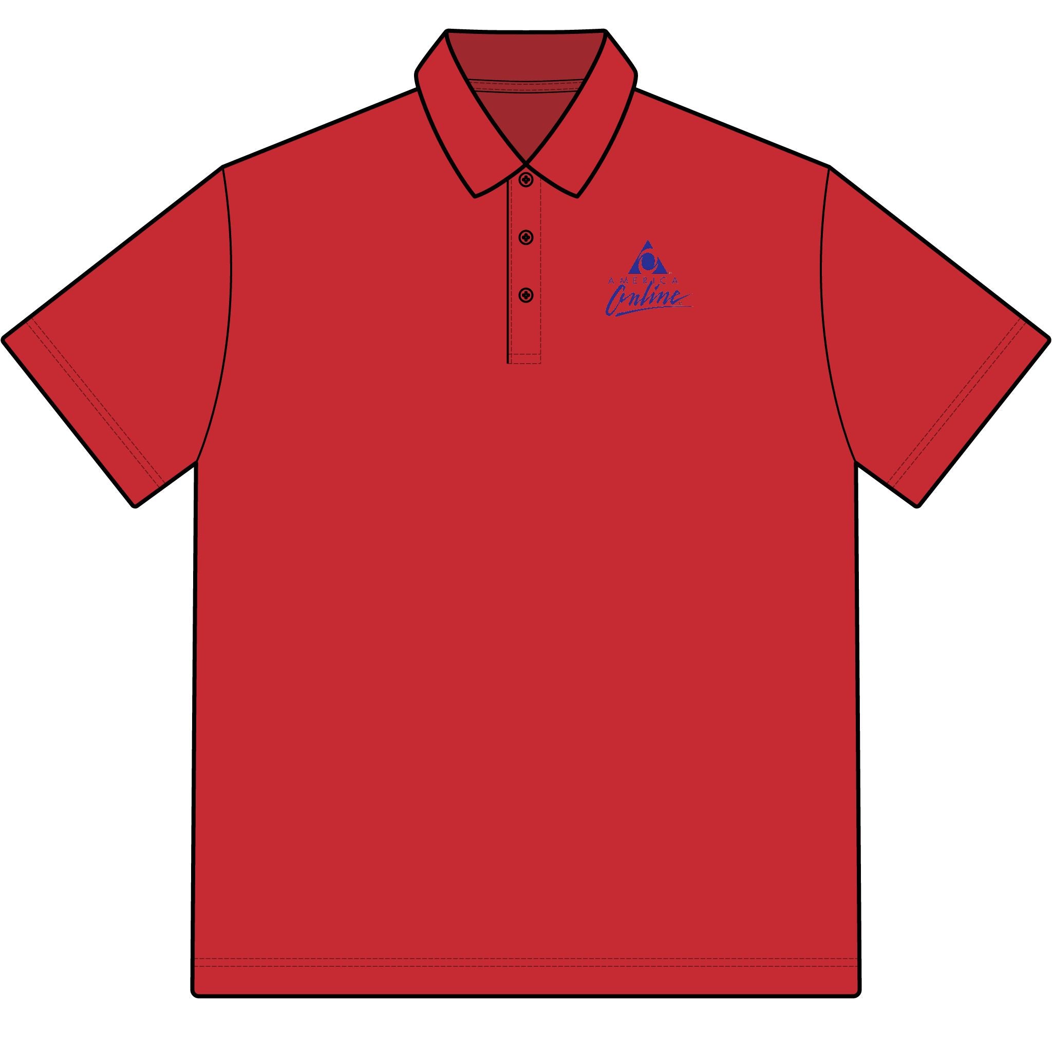 America Online (AOL) Cotton Polo Shirt
