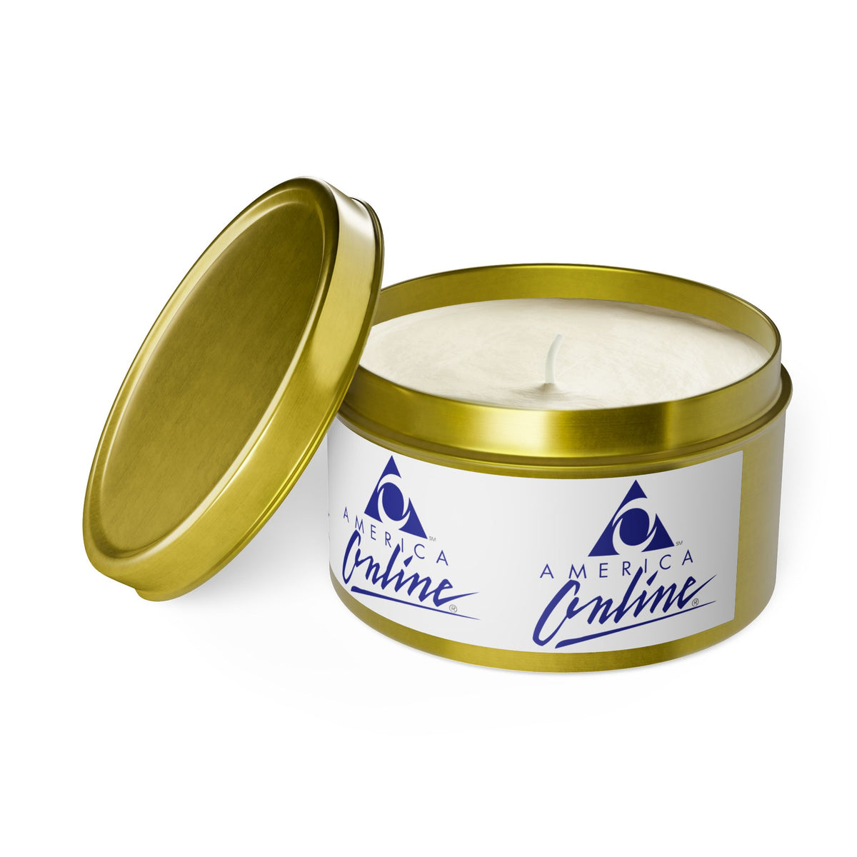 America Online (AOL) Tin Candle