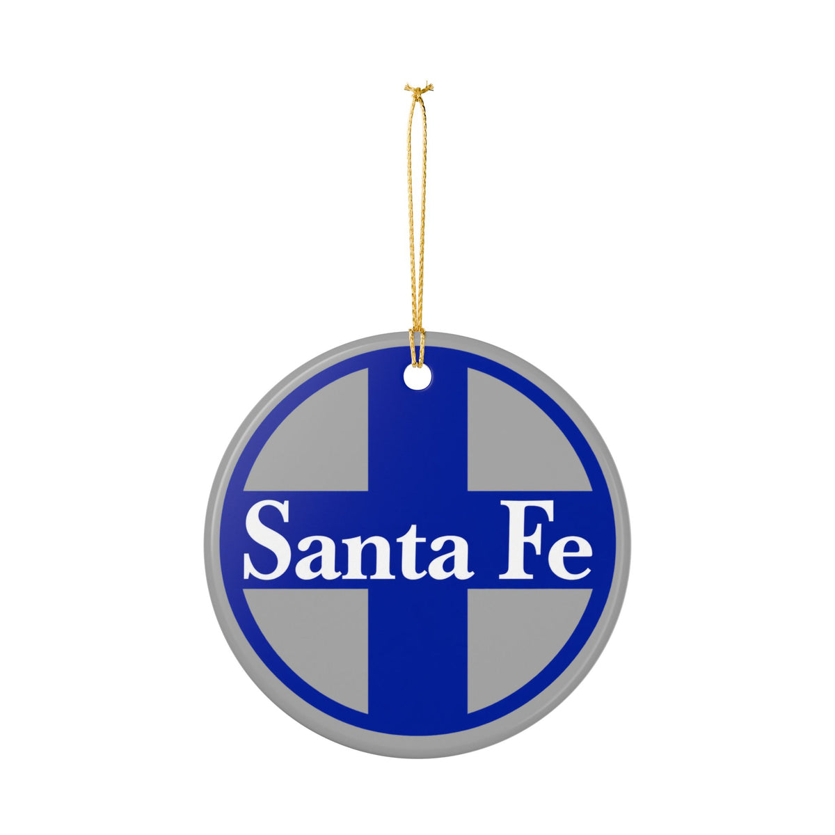 Atchison Topeka and Santa Fe Railway Ceramic Ornament