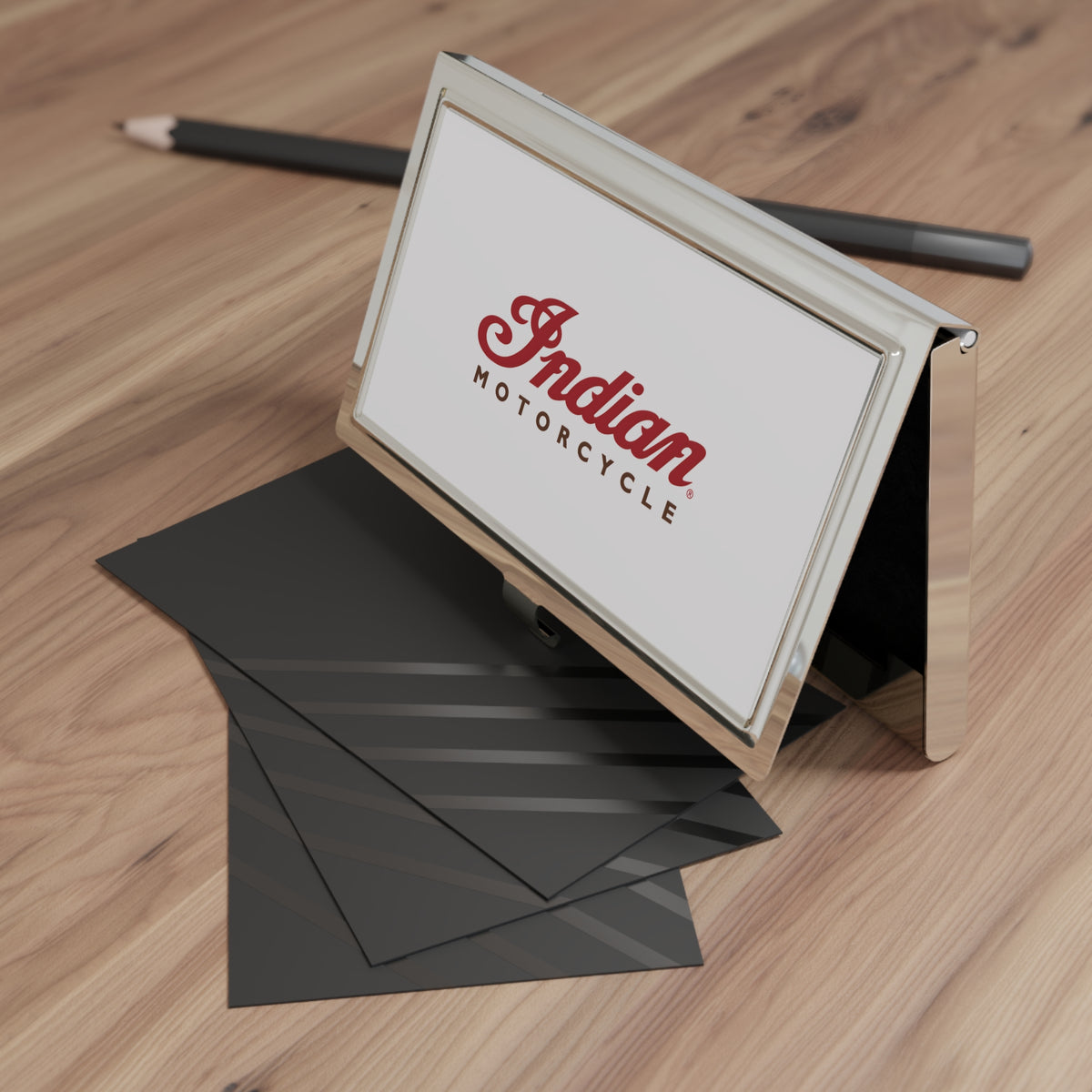 Indian Motorcycle Metal Business Card Holder