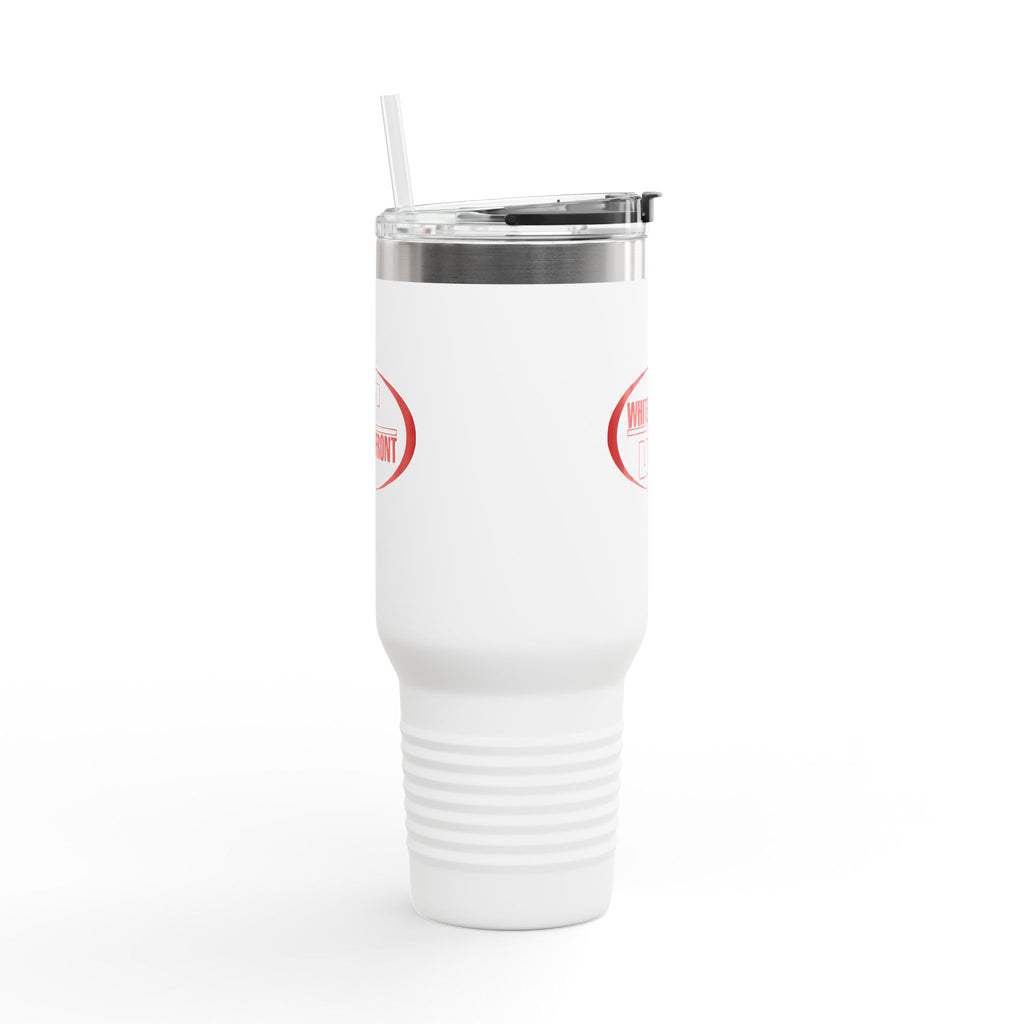 White Front 40oz Insulated Travel Mug Stainless Tumbler