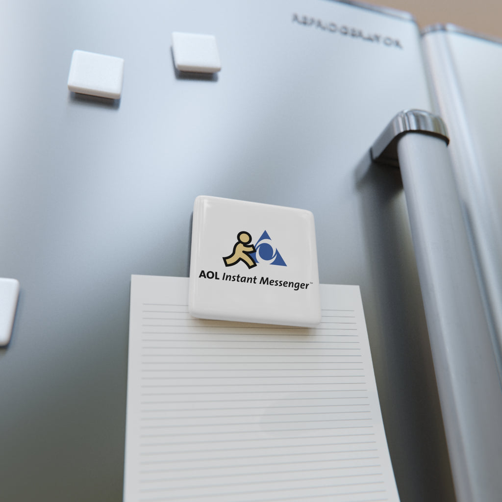 AOL Instant Messenger (AIM) Square Porcelain Fridge Magnet