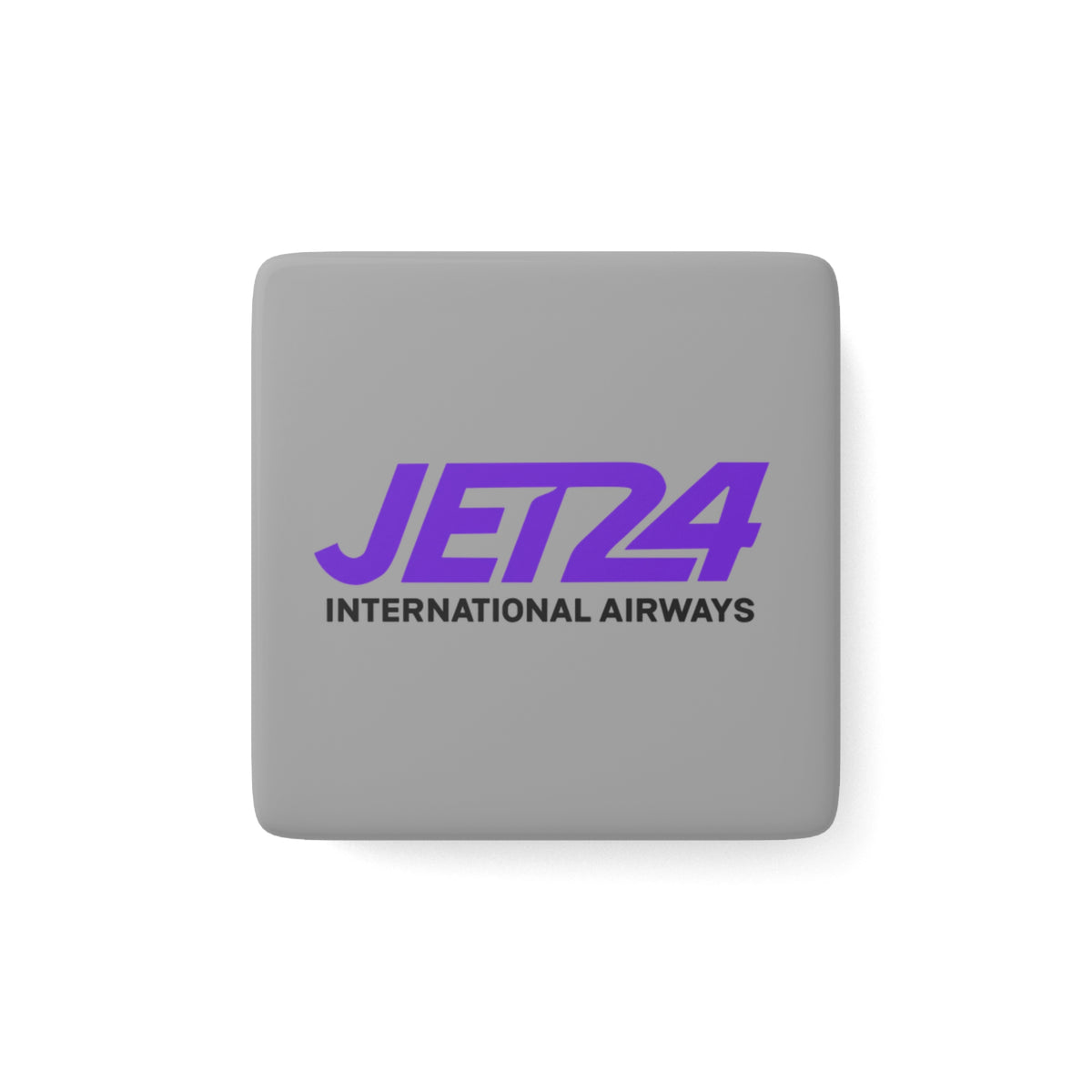 Jet 24 International Airways Square Porcelain Fridge Magnet