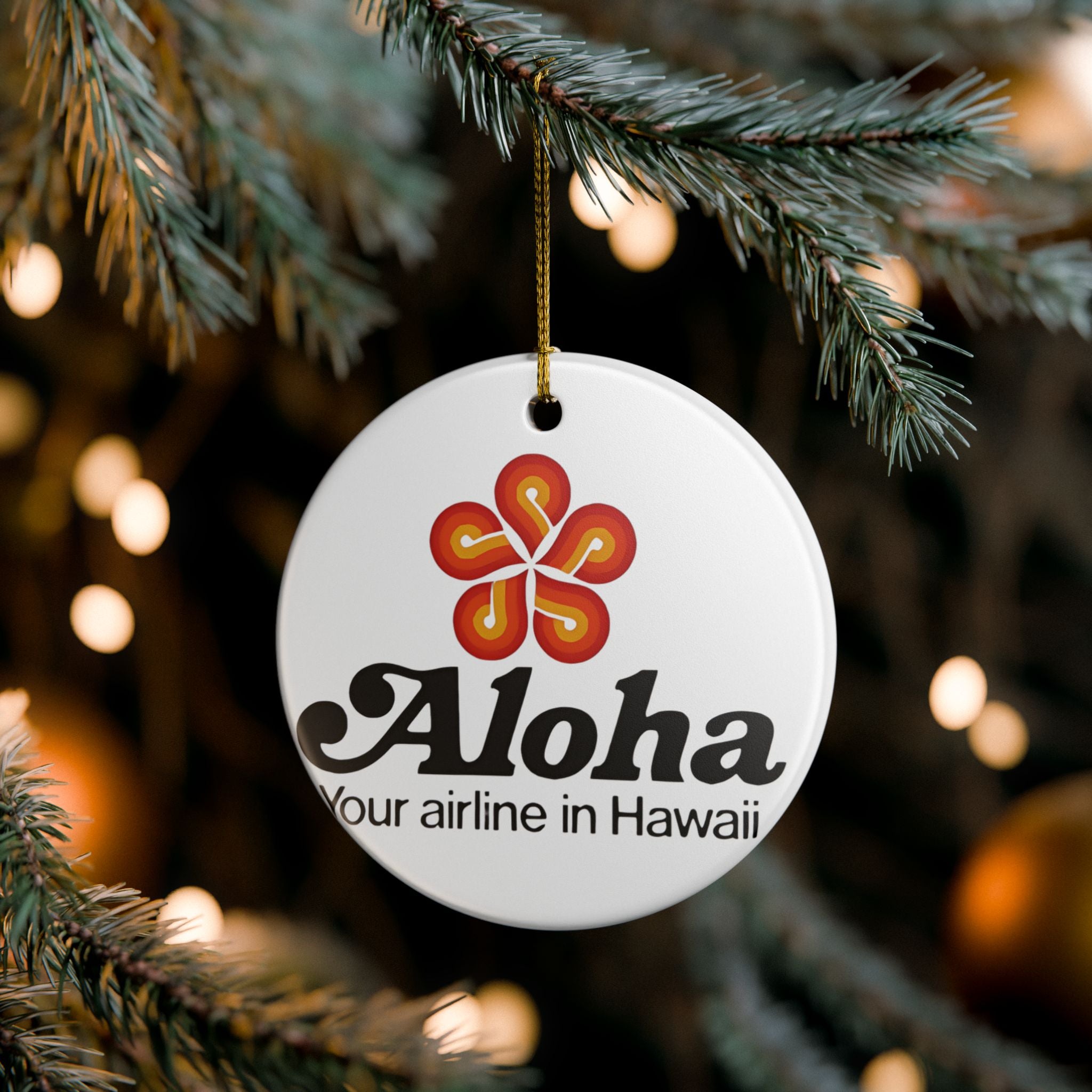 Aloha Airlines Ceramic Ornament