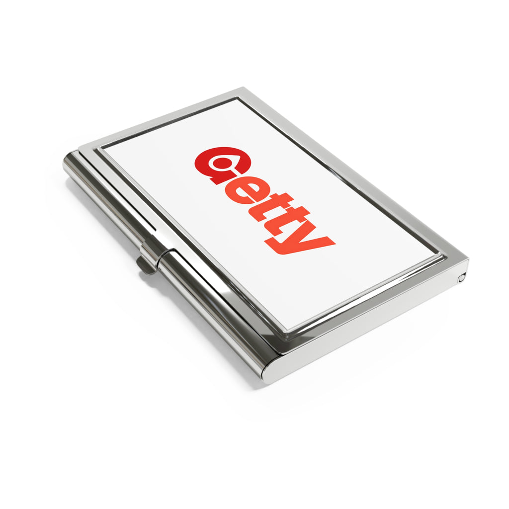 Getty Oil Metal Business Card Holder