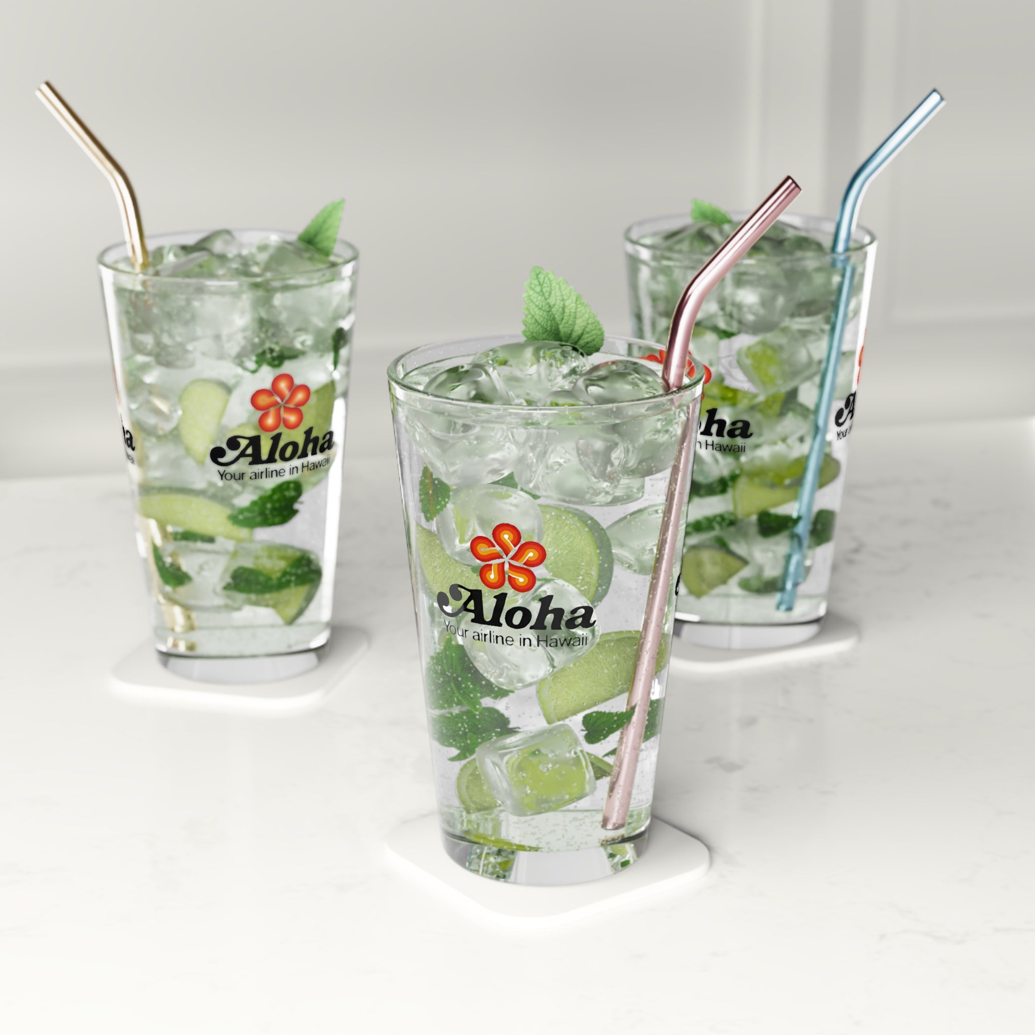Aloha Airlines 16oz Pint Glass