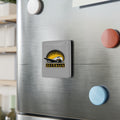 Bombardier JetTrain Square Porcelain Fridge Magnet