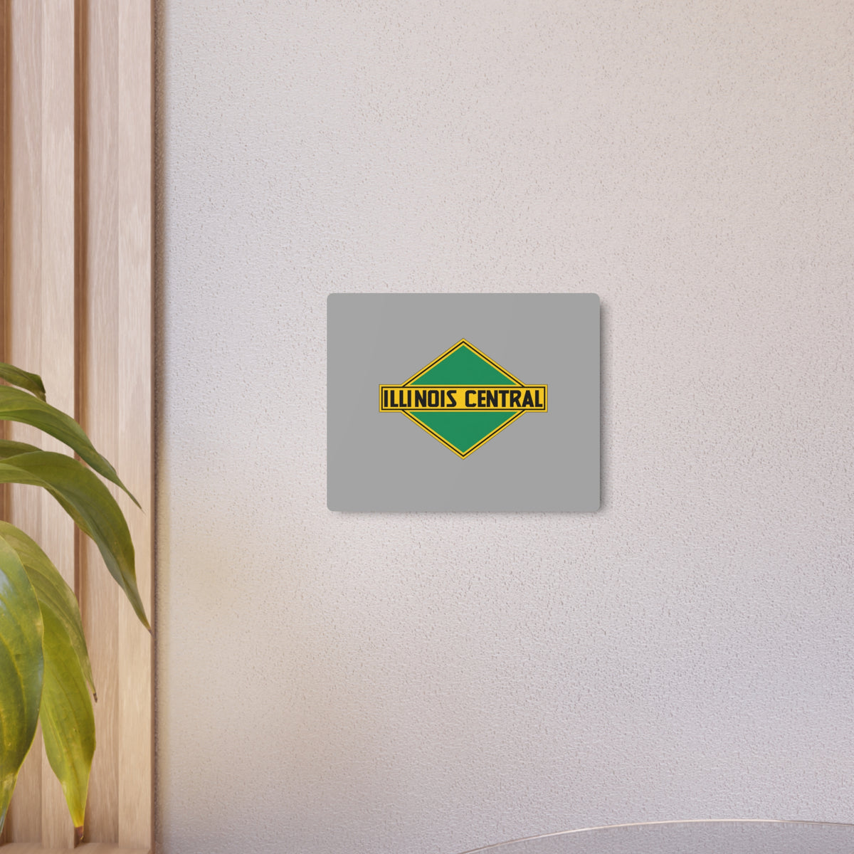 Illinois Central Railroad Metal Sign