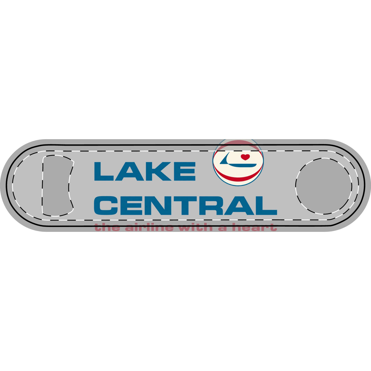 Lake Central Airlines Metal Bottle Opener