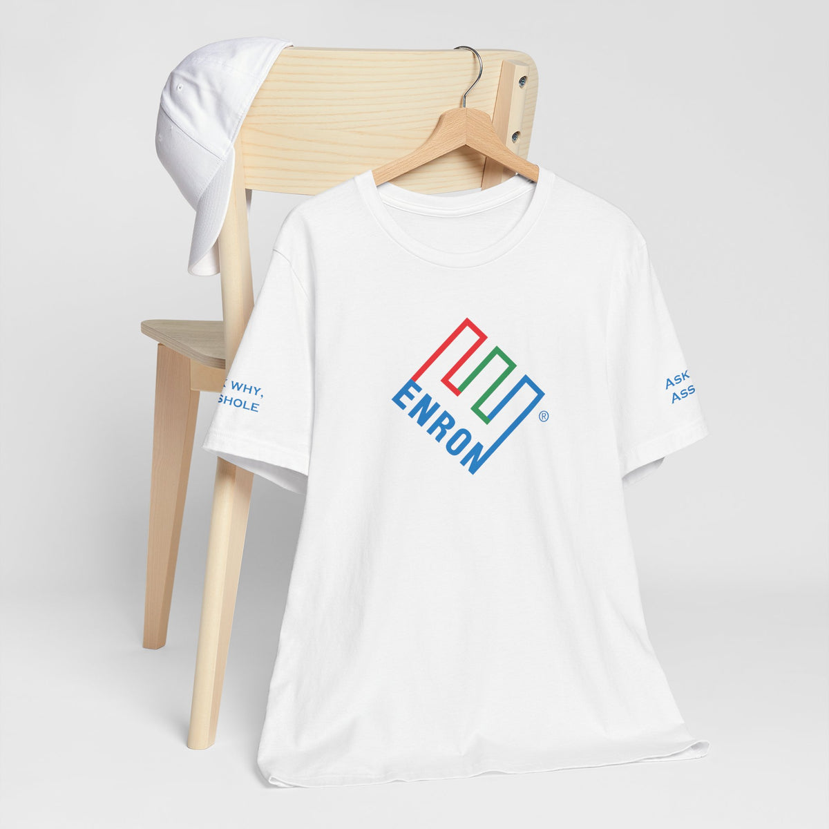 Enron T-Shirt - Ask Why A-Hole (sleeve)