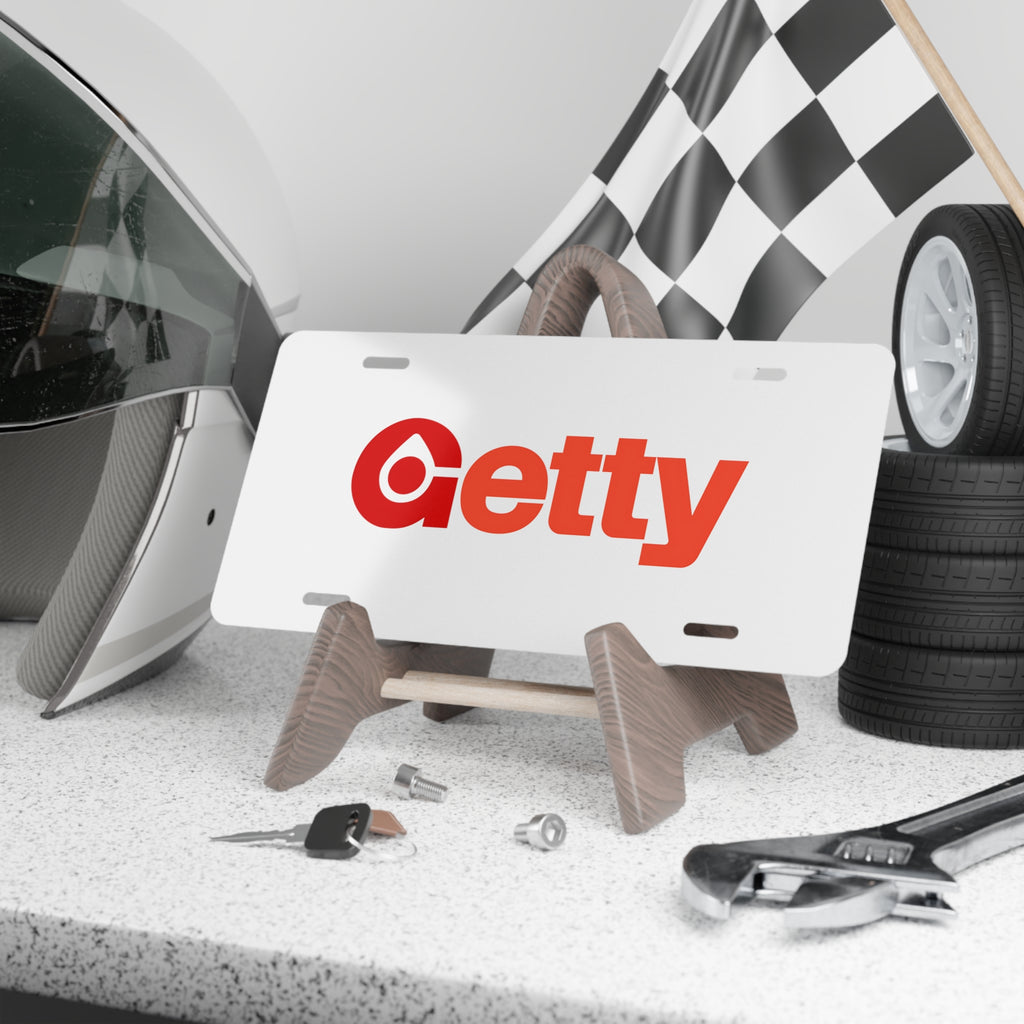 Getty Oil Vanity License Plate