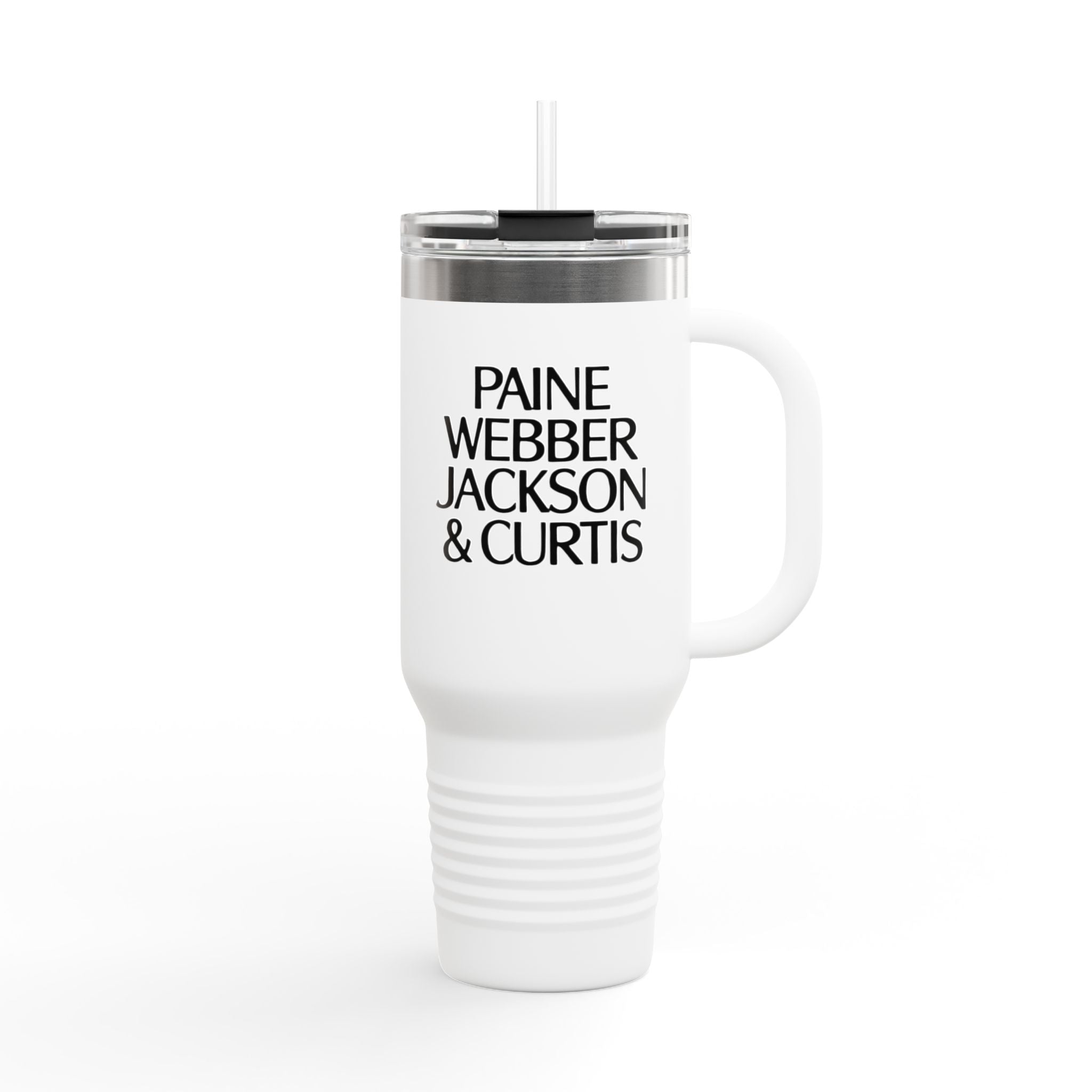 Paine Webber Jackson & Curtis 40oz Insulated Travel Mug Stainless Tumbler