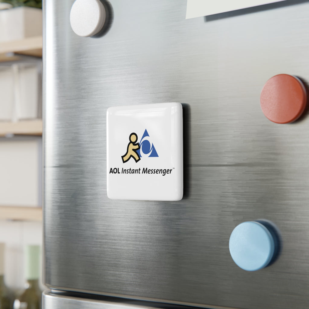 AOL Instant Messenger (AIM) Square Porcelain Fridge Magnet