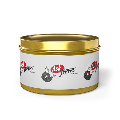 Ask Jeeves Template Tin Candle