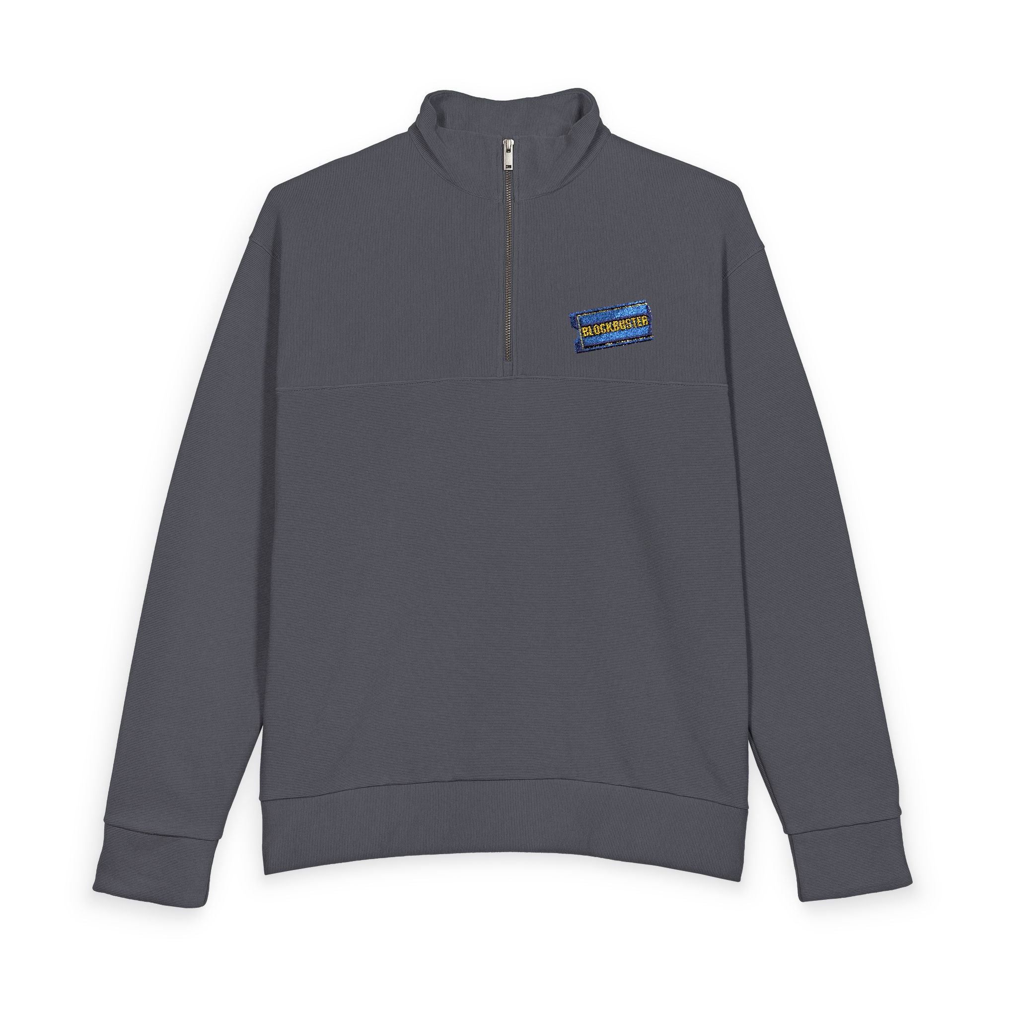 Blockbuster Video Heavy Knit Quarter-Zip Sweatshirt