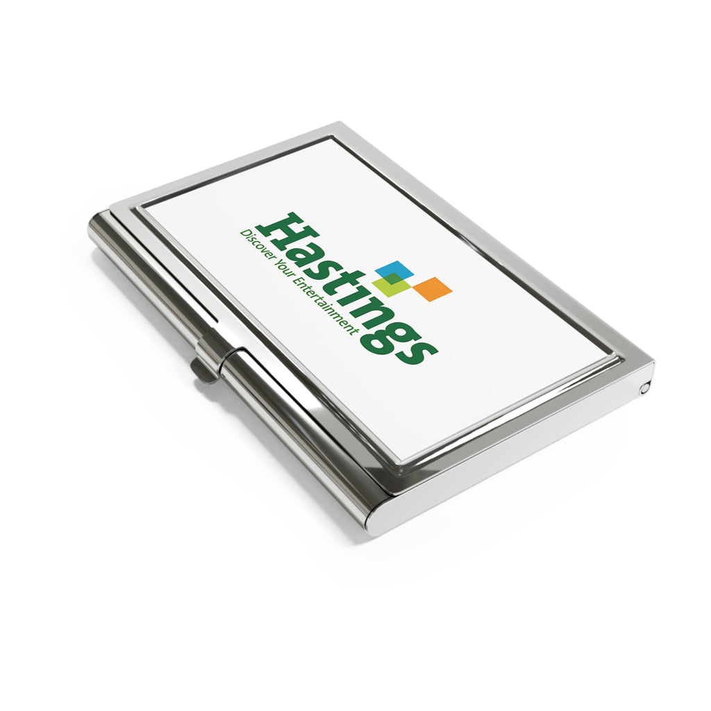 Hastings Entertainment Metal Business Card Holder