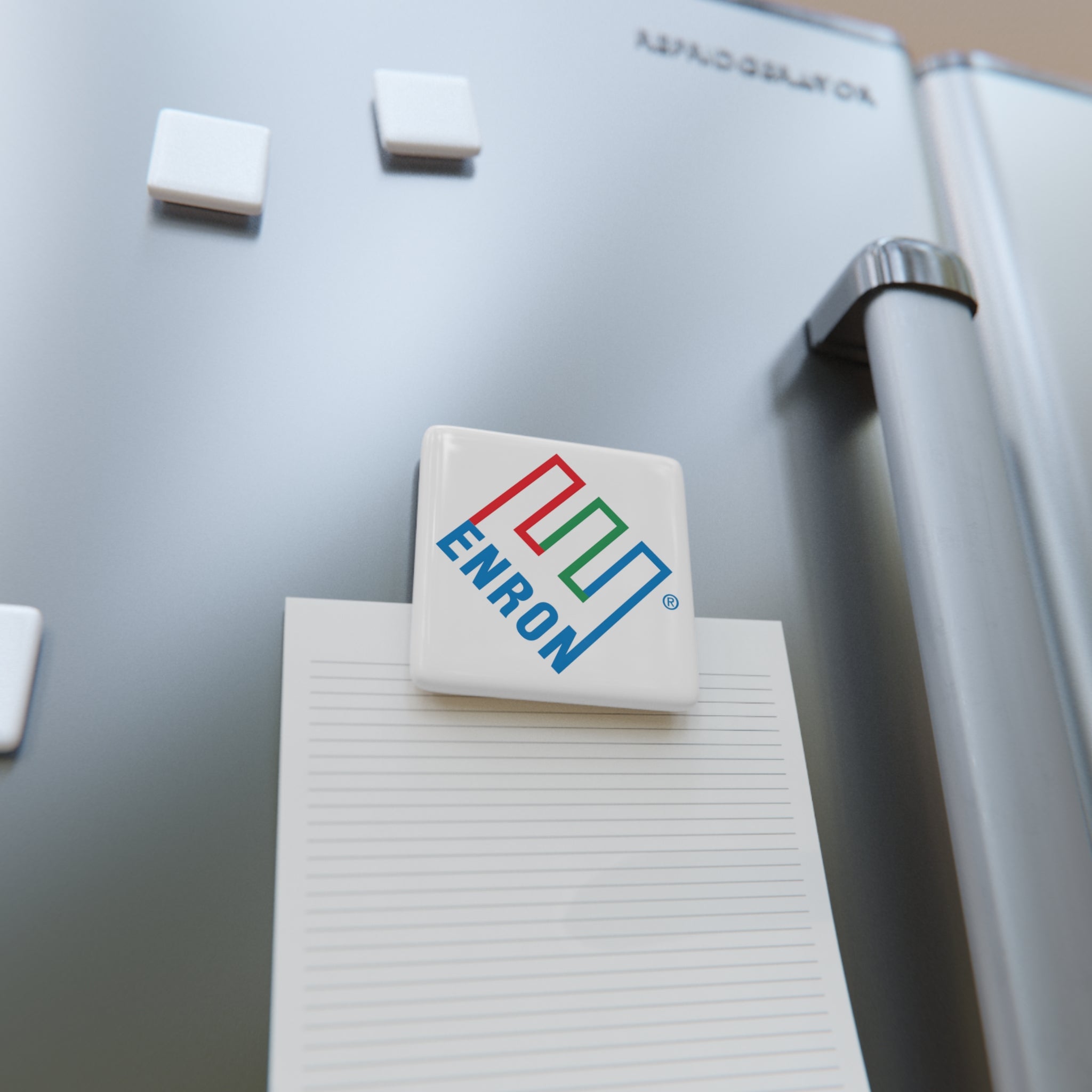 Enron Square Porcelain Fridge Magnet